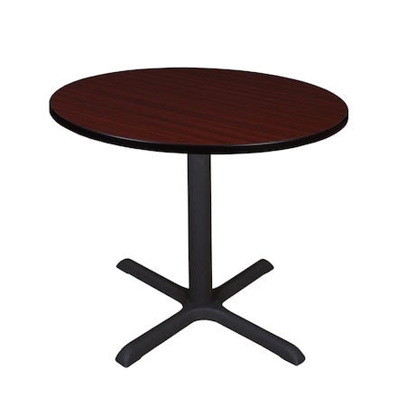 Cain Cain Square & Round Tables, Wood, Metal Top, Mahogany TB36RNDMH